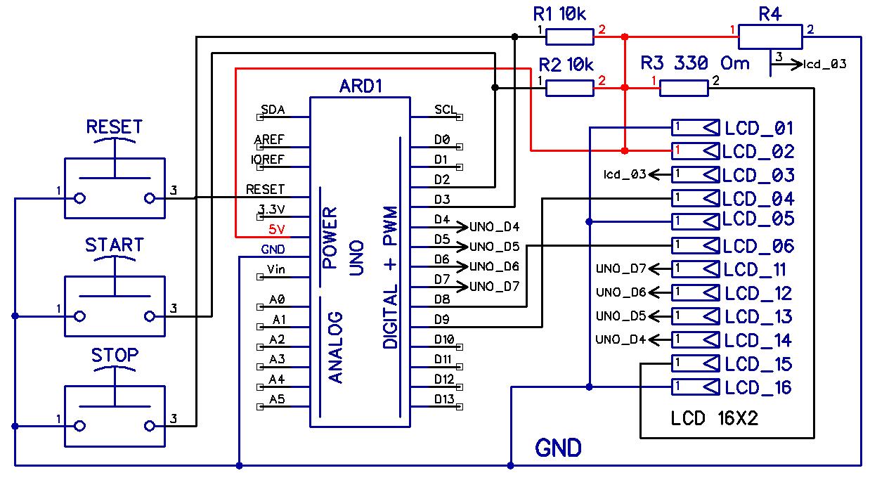 Простой секундомер - таймер на Arduino Uno - MBS Electronics