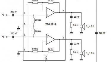 Стереофонический усилитель мощности звуковой частоты (УМЗЧ) на микросхеме TDA2616