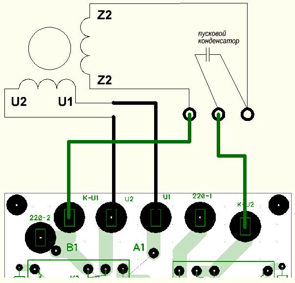 Схема подключения мотора к плате контроллера