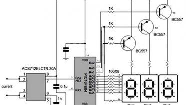 Цифровой амперметр с PIC16F684 и ACS712 на ток до 30 ампер