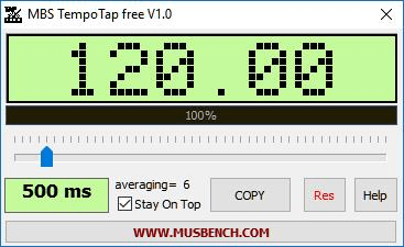 TempoTap - Бесплатная программа для определения темпа музыкальной композиции, градуировки метрономов и т.д.